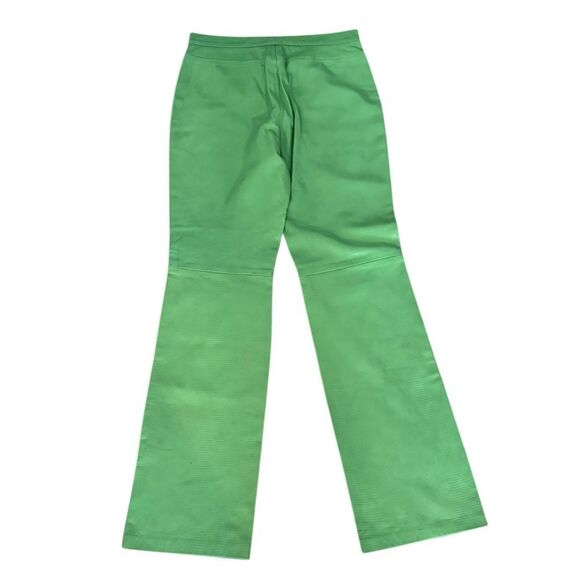 Ralph Lauren Black label 100% leather Green Pants NWT 10 - Picture 2 of 15